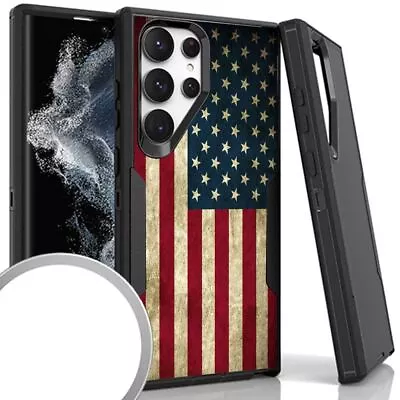 USA American Flag Rugged Heavy Duty Case For Samsung Galaxy S23 Ultra • $14.95