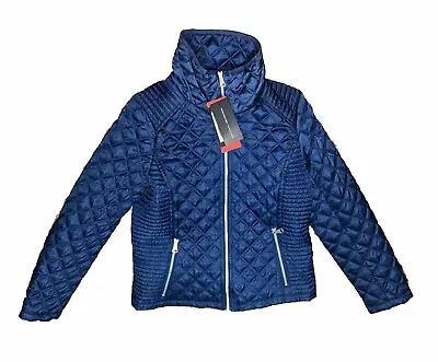 NWT Marc New York Andrew Marc Jacket Women's M Blue Puffer Quilted Winter Coat • $47