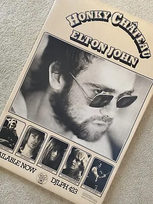 Elton John / HONKY CHATEAU PROMO Poster / 20 X 30 • $250