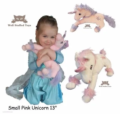 Unicorn Plush Toy WHITE Girls Soft Stuffed 30cm • £6.96