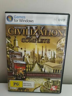 Sid Meier's Civilization IV 4 The Complete Edition PC Game Win XP Vista 7 8 10 • $19.99