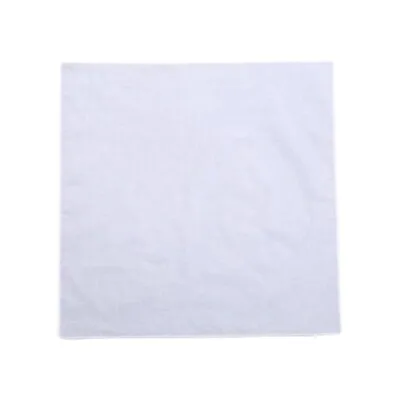 White Color Pocket Square White Handkerchief For Men Wedding Business Supplies • £5.32