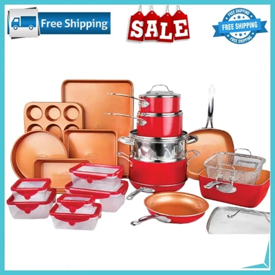 $137.08 • Buy Gotham Steel 32 Piece Cookware Set, Bakeware And Food Storage Set
