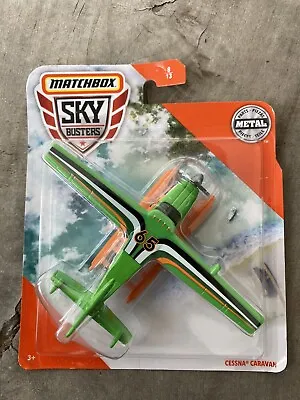 Matchbox 2019 Sky Busters CESSNA CARAVAN Propeller Airplane Green 8/13 New • $9