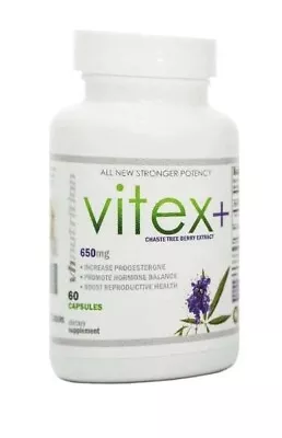 3x Vitex Chaste Tree Berry Extract 60 650mg Caps Factory Sealed Exp 2/25 • $14.99