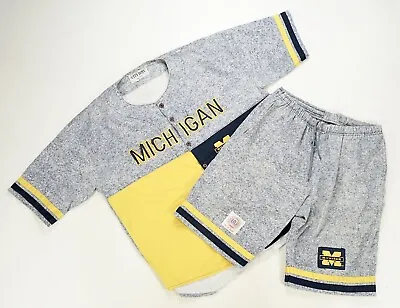 Rare VTG J-PLUS Michigan Wolverines Color Block Baseball Jersey Shorts 90s SZ XL • $69.99