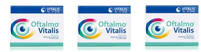 3 X Vitalis Oftamo 20 Caps For Eye To Help Prevent Damage To The Visual System • $60.99