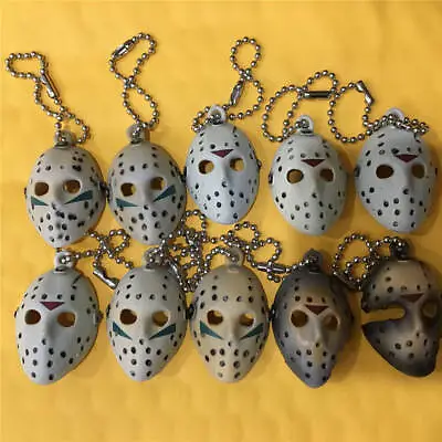 10 Piece Friday The 13th Jason Voorhees Mask Keychain Figure Toy • $11.99