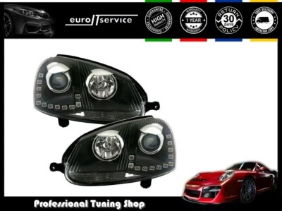 Vw Golf 5 Jetta 1k 2003-2008 Black Vp526 Set Headlights Rht  • $595.71