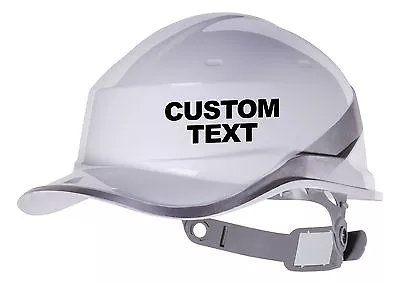 2X CUSTOM TEXT Hard Hat Vinyl Decal. Warehouse Sticker CHOOSE COLOUR AND FONT • $12.02