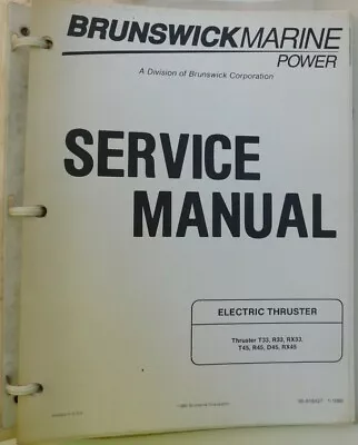 1990 Mercury Mariner Thruster  Electric Outboard Service Manual 90-816427 Repair • $25.75