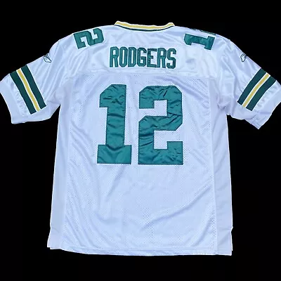 Green Bay Packers #12 Aaron Rodgers Stitched Reebok Football Jersey Mens Size 48 • $29.99