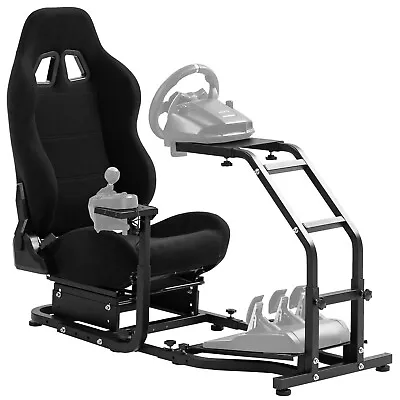 Marada G29 Racing Simulator Cockpit Wheel Stand With Seat Fit Logitech G920 G923 • $274.99