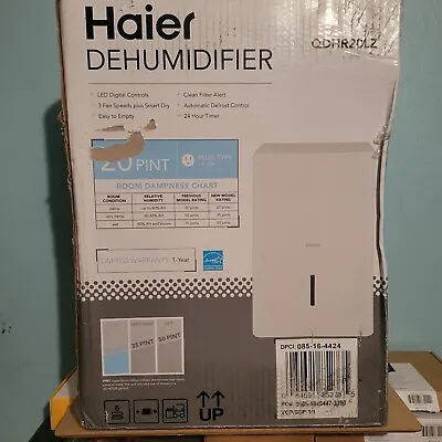 Haier QDHR20LZ 20-Pint 3-Speed LED Digital Controls Portable Dehumidifier - NEW • $84.99