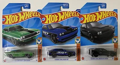 Hot Wheels '70 Dodge Challenger/'15 SRT/'18 SRT Demon 1/64 (Lot Of 3) • $7.99