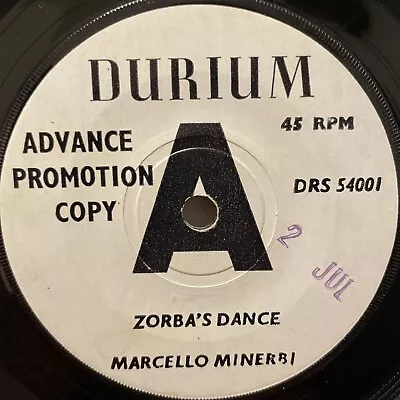 MARCELLO MINERBI Zorba’s Dance / L’Isola Del Sole 7” Promo Durium Records • £2.49