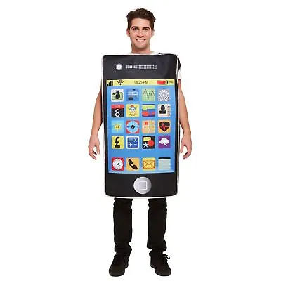 £16.49 • Buy Adult Smartphone Costume Unisex Mobile Phone Fancy Dress Outfit