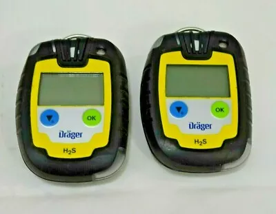 Drager Pac 6000 H2S Gas Detector Meters Lot Of (2) Two ~For PARTS/ REPAIR • $102