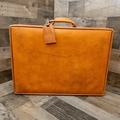 Vintage Hartmann Luggage 24  Belting Leather Suitcase With Tags MCM NO KEY • $74.77