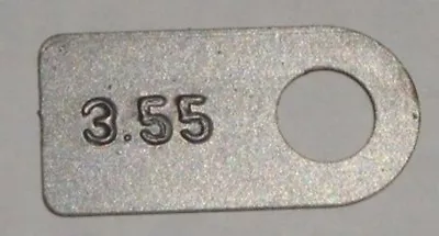 Mopar 8 3/4 Rear Differential Axle 3.55 Ratio Tag FR55 • $14.99