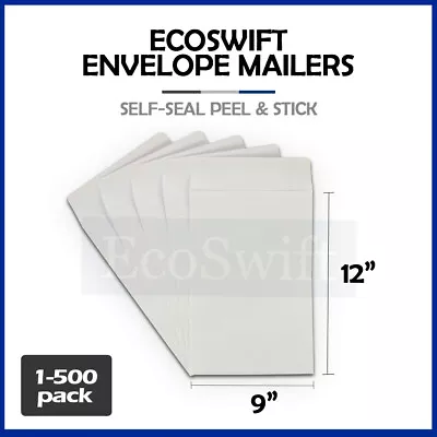 1-500  EcoSwift  White Self-Seal Catalog Kraft Paper Envelope 28 Lb. 9  X 12  • $19.49