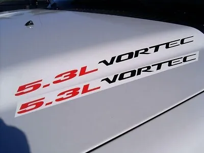 Pair Set 5.3L VORTEC Hood Sticker Decals Emblem Badge For Silverado Sierra Z71 • $13.99