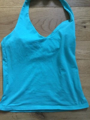 £12.95 • Buy BODEN Halterneck Jersey Top SIZE UK12 Turquoise Blue, Light Support, Holiday