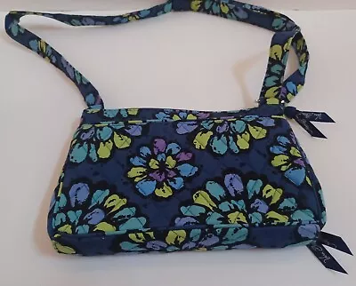 Vera Bradley Little Hipster Indigo Pop Crossbody Bag Shoulder Purse Blue Floral • $24.99