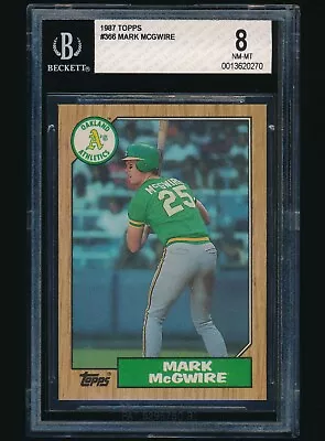 1987 Topps #366 Mark McGwire BGS 8 • $15