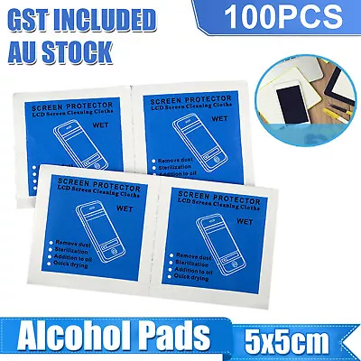 $5.99 • Buy 100X Alcohol Pad Wipes Swabs Isopropyl Skin Swab Prep Pads General USE AU Seller