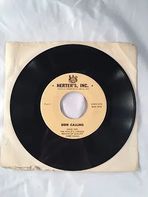 $12.99 • Buy Herter's Inc Deer Calling Vintage 45 LP Album Record