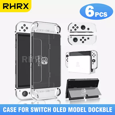 For Nintendo Switch OLED Transparent Shockproof Protective Hard Case Full Cover • $10.89