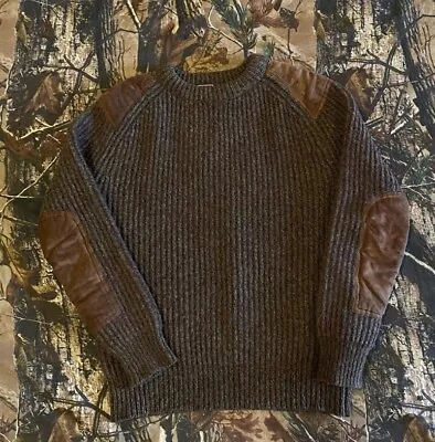 Polo Ralph Lauren Hunting  Sweater With Suede  Elbow And Shoulder  Patches • $120.57