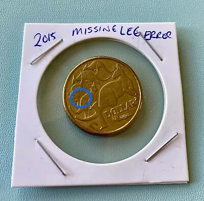 2015❗️LEG ERROR ❗️ Missing Roo Leg 👀 $1 Australian Dollar Coin - Free Post • $4.99