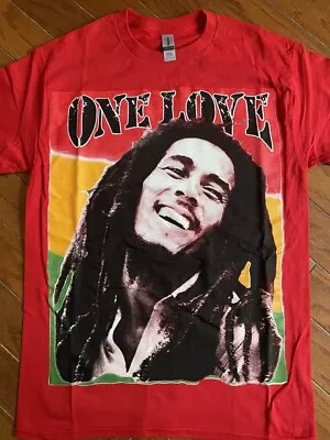 Bob Marley One Love T-shirt Color Red Reggae Rasta Tosh Wailers Tee • $19.99