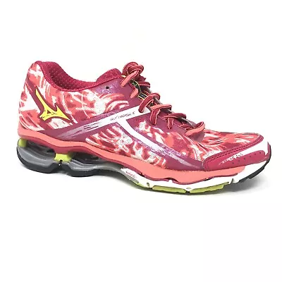 Mizuno Wave Creation 15 Running Shoes Sneakers Women's Size 6 Pink Red Purple • $33.72