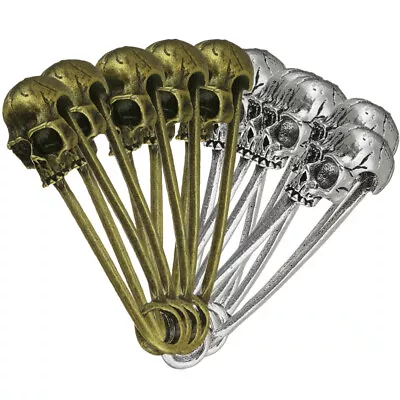 20 Pcs Gothic Safety Pin Skull Head Brooch Pin Safety Pin Quilting Safety Bulk • £10.57