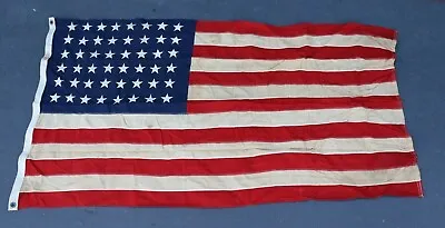 VINTAGE ANNIN DEFIANCE 48 STAR US UNITED STATES AMERICAN FLAG 2 PLY SEWN 32x56  • $90