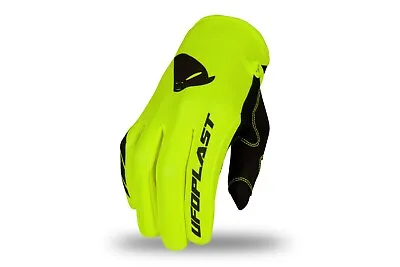 UFO Skill Radial Motocross Race Gloves Neon Yellow  - All Sizes • $29.83