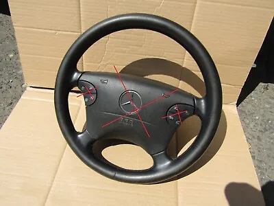 11 Mercedes W210 W208 CLK 00 01 02  STEERING WHEEL 39cm NEW LEATHER BLACK • $249