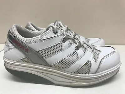 Womens MBT Sport Preowned Sneakers!  White / Grey Used Size 9 Free Shipping • $29.89