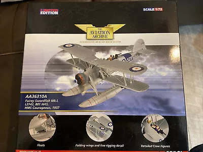 CORGI Aviation Archive AA36310A Fairey Swordfish Mk I Rnfaa No.801 Nas 1937 • £65.95