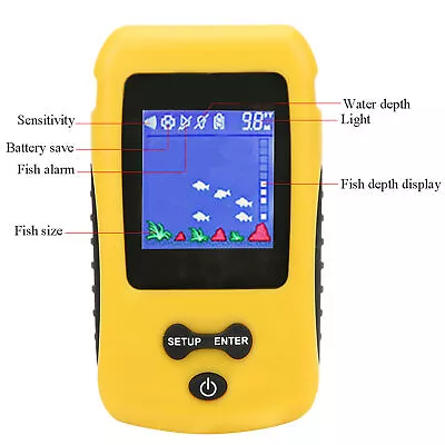 Wireless Fish Finder Sonar Sensor Depth Echo Sounder Fishing Tackle`New • $116.79