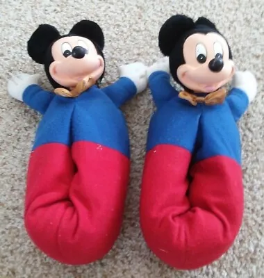 MICKEY MOUSE CHILD Full Body SLIPPERS Carousel By Guy SIZE SMALL VINTAGE • $14.88