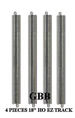 4 Pcs HO Scale 18  Special Bachmann Nickel Silver E-Z Snap Track 44588 New • $68.34