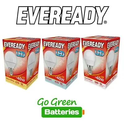 E14 LED Golf Light Bulbs Eveready Energy Saving 5.2w Replace 40w 470 Lumens SES  • £5.99