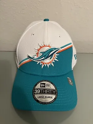 New Era 39THIRTY 2023 Miami Dolphins NFL Sideline On-Field Cap Flex Hat L/XL NEW • $34.95