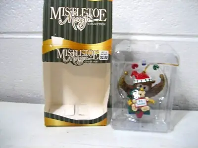 Mistletoe Magic Ornament # 1 Teacher Owl Holding Teddy Bear • $16.06