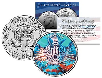 LIONFISH * Fish Series * JFK Kennedy Half Dollar U.S. Colorized Coin • $8.95