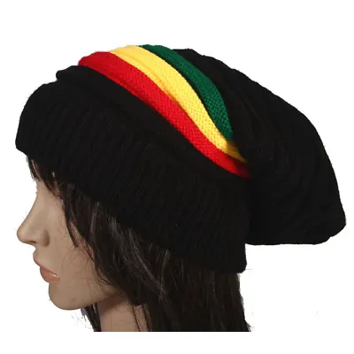 Rasta Tam Beanie Black Reggae Marley Rasta Hat Beanie • $13.99